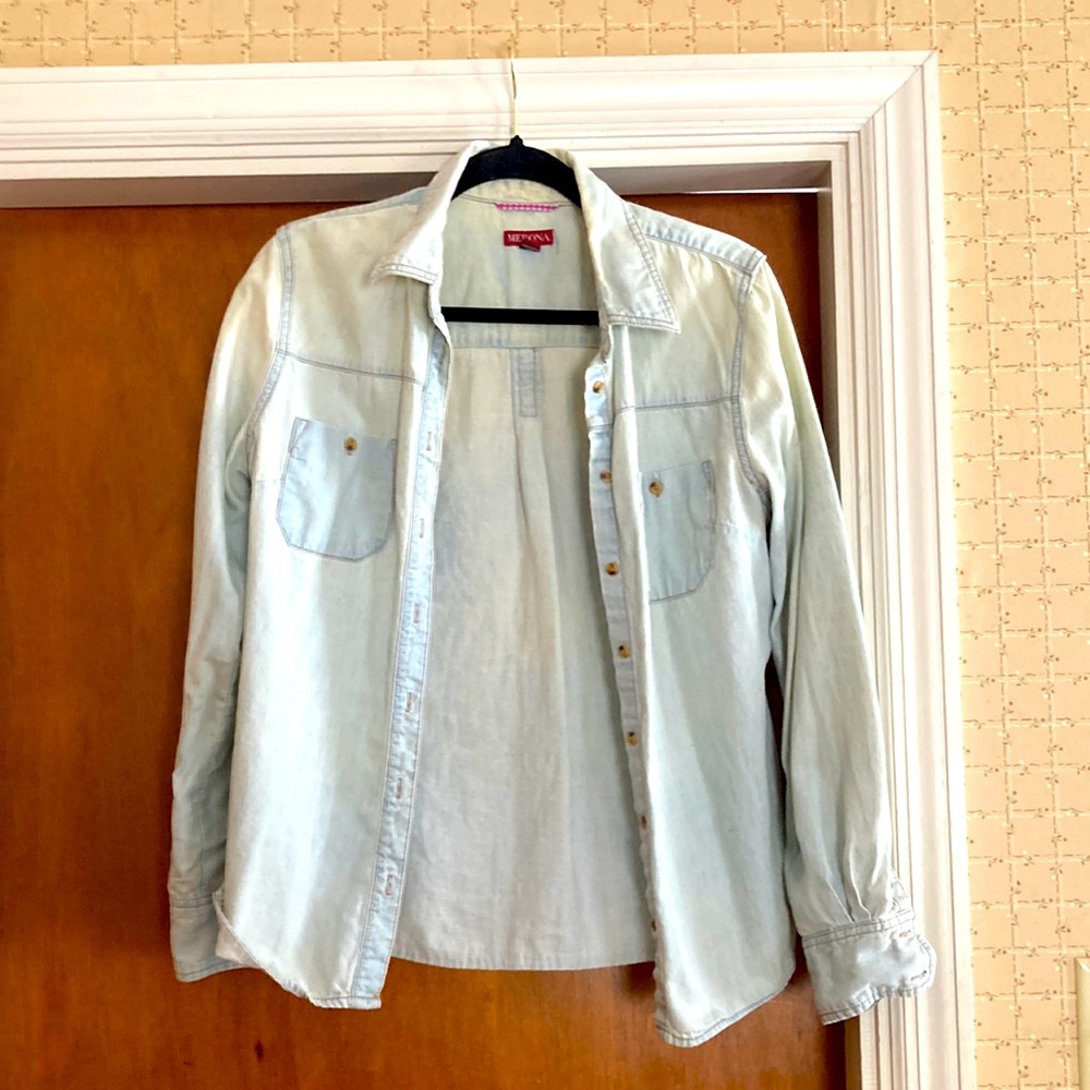 Merona size M lightwash soft denim. Good condition.